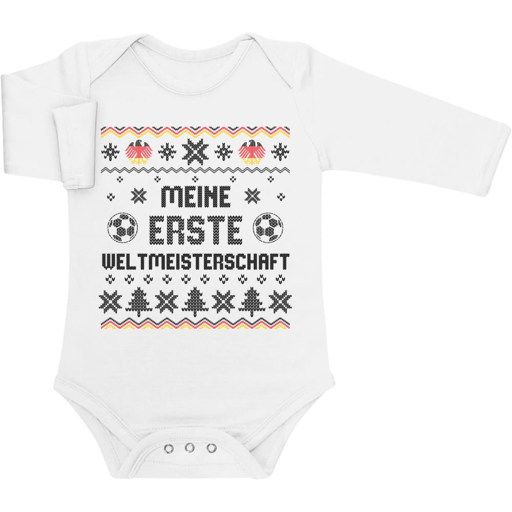 Fussball Christmas Meine erste Weltmeisterschaft Baby Langarm Body