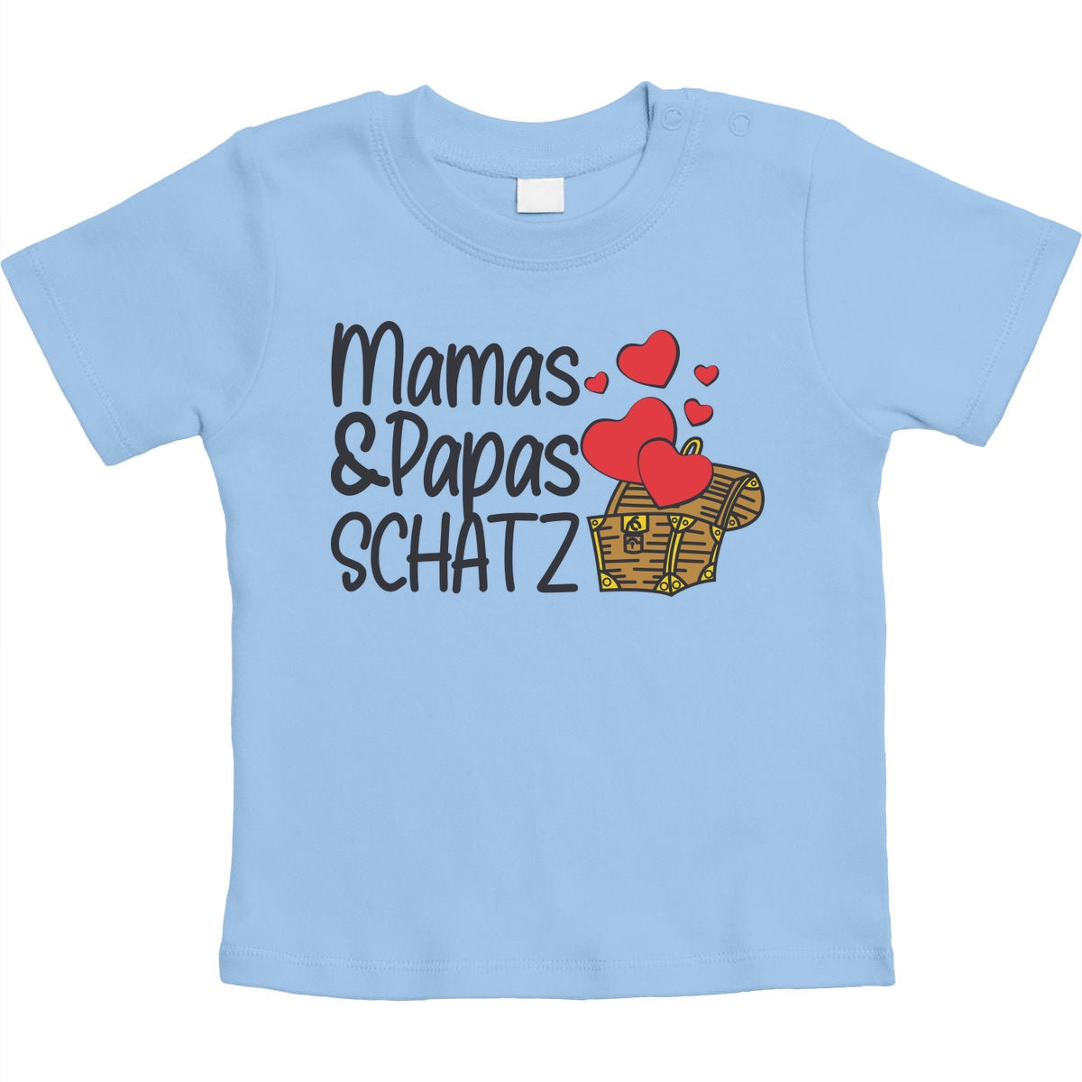 Baby Geschenk Mama und Papas Schatz Unisex Baby T-Shirt Gr. 66-93